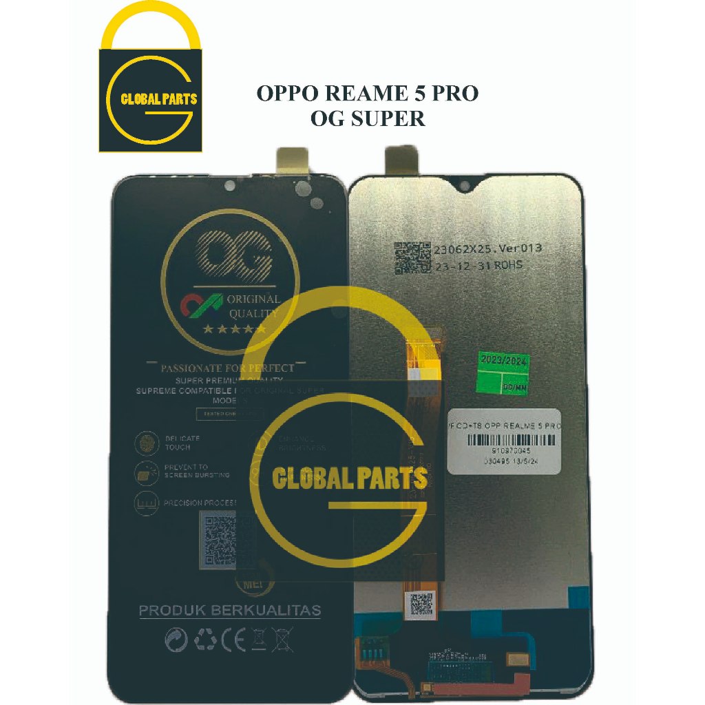 LCD TOUCHSCREEN REALME 5 PRO - ORIGINAL 1SET TC - KUALITAS TERBAIK 100% OEM