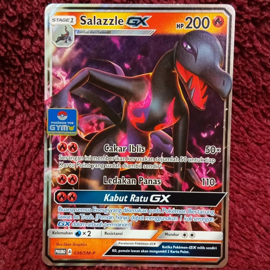 Salazzle Promo Gym GX RR - Pokemon TCG Indonesia foil holo