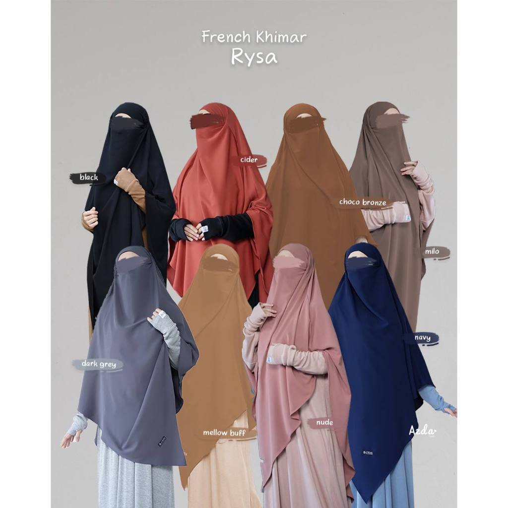 Khimar FK Instan Karet Rysa by Azda Indonesia French Khimar Jilbab Hijab