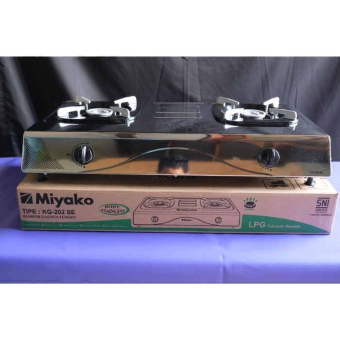 KOMPOR MIYAKO 2 TUNGKU KG 202 SE / KG 202SE STAINLESS BATAM