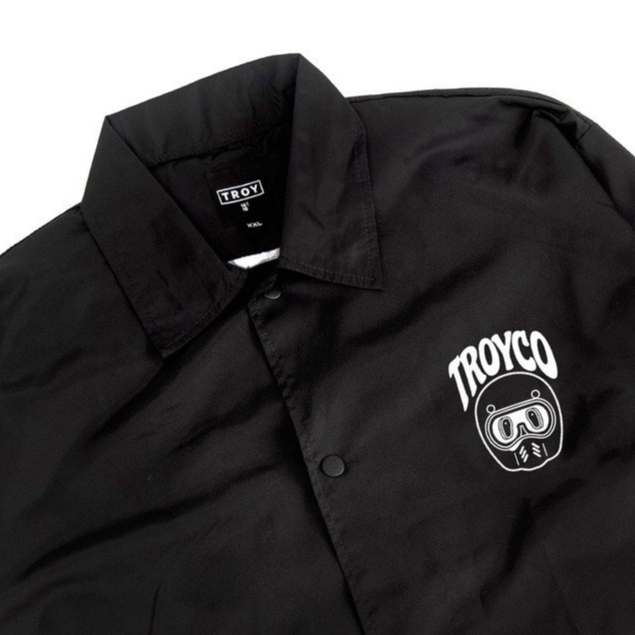 Troy Company Coach Jacket Black Helmet - Jaket Windbreaker Hitam WN 2178