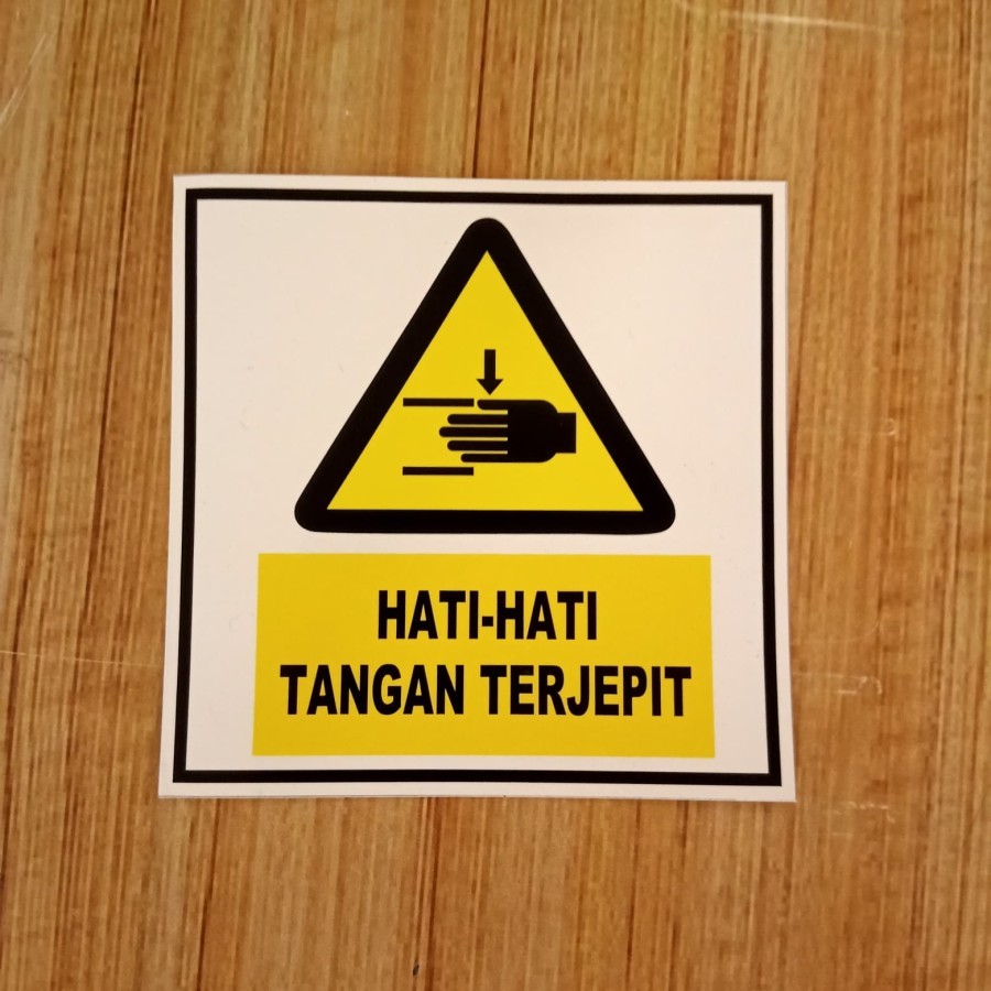 

STICKER K3 RAMBU AWAS TANGAN KEJEPIT 10X10CM