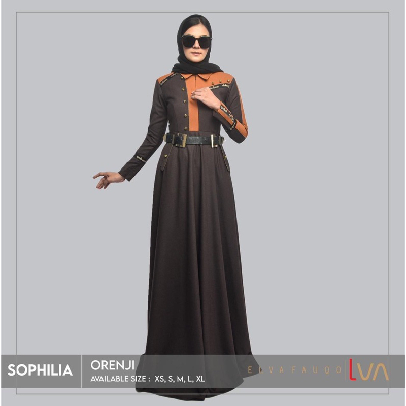 SOPHILIA DRESS  LVA DAILY by lva Fauqo /Dress Muslimah kekinian elegant simpel original