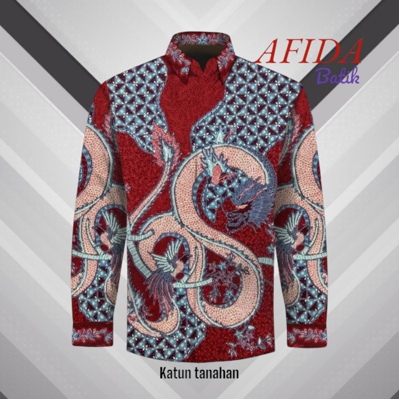 Kain Batik Tulis Exclusive Katun Tanahan Asli Tulis Full Manual Pola Kemeja kt185