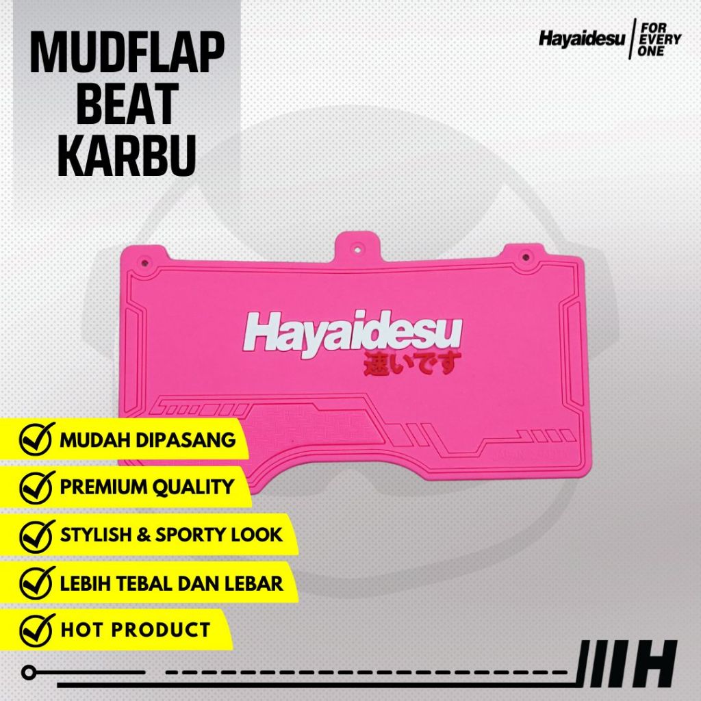 Hayaidesu Mudflap Honda Beat Carb Karbu Aksesoris Variasi Penahan Lumpur - PREMIUM