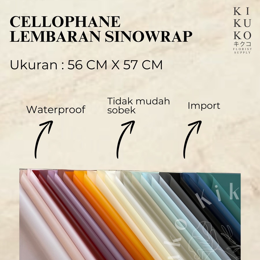 

Wrapping Paper / Kertas Bunga - 20 Lembar 60x60 cm Cellophane