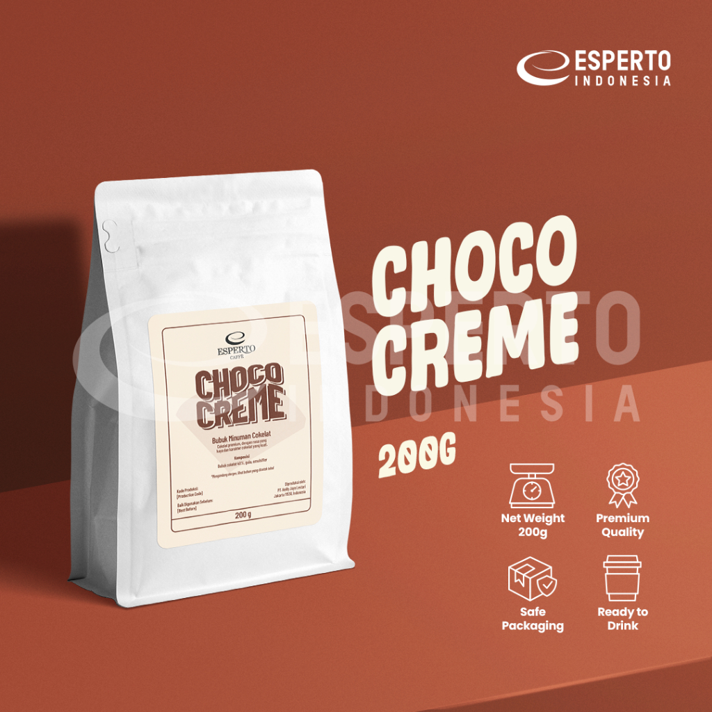 

ESPERTO CAFFE CHOCOLATE CREME 200GR - BUBUK CHOCOLATE