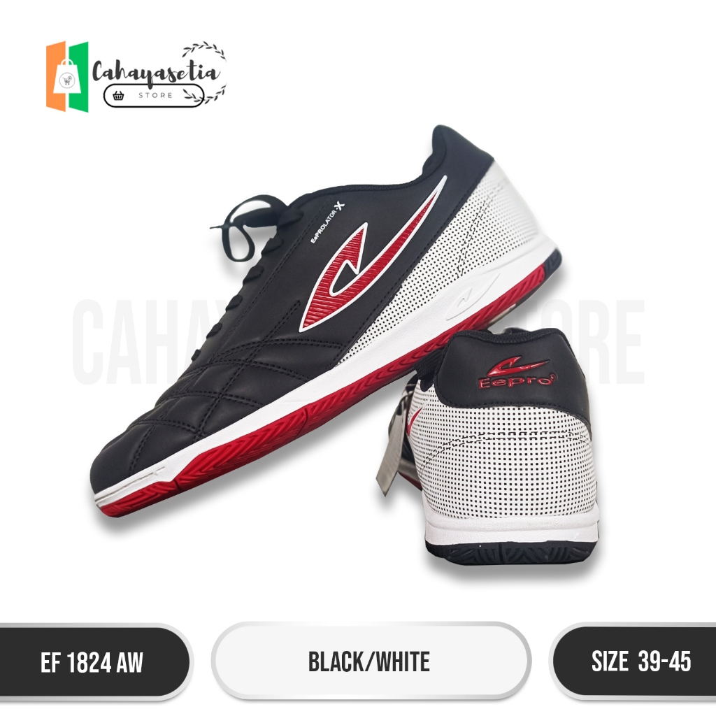 Sepatu Futsal Eepro EF 1824 AW (BLACK WHITE)