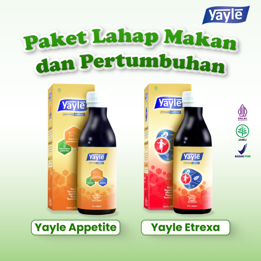 Paket Lahap Makan & Pertumbuhan - Yayle Apettite dan Yayle Extrexa Vitamin Untuk Anak - 120ml&200ml