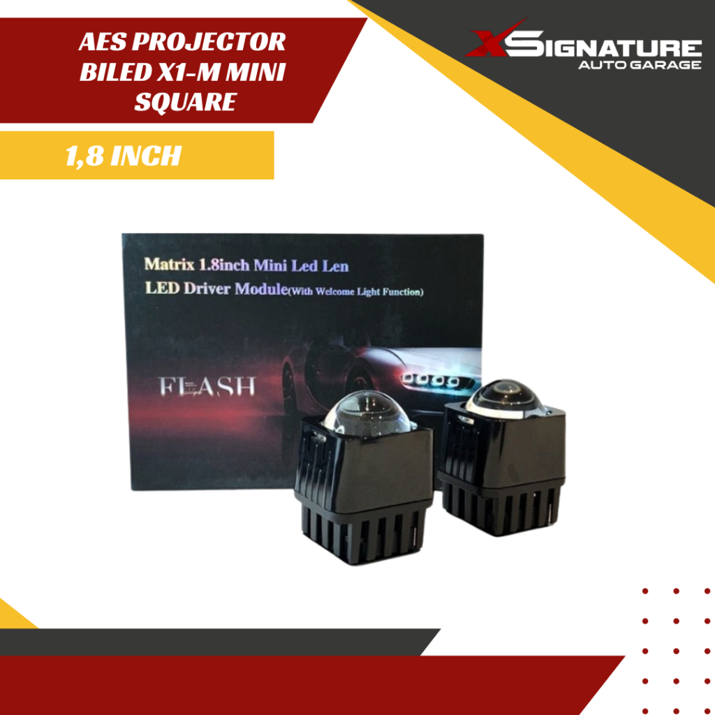 AES PROJECTOR BILED X1-M MINI SQUARE 1,8 INCH