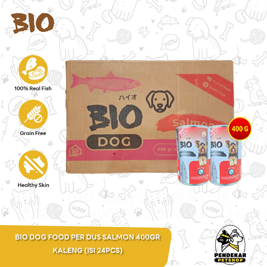 Makanan Basah Anjing Bio Dog Kaleng Can Wet Food 400gr Grosir 24pcs