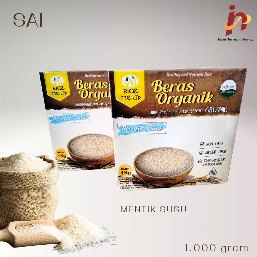 

Beras Organis Mentik Wangi Susu 1Kg