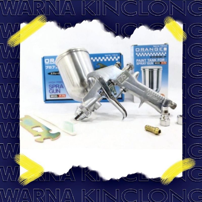 spray Gun Orange F75 tabung atas
