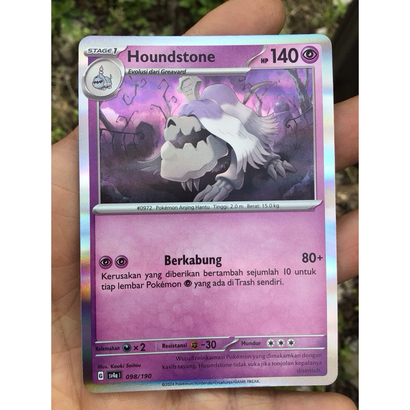 KARTU POKEMON HOUNDSTONE HOLO RARE