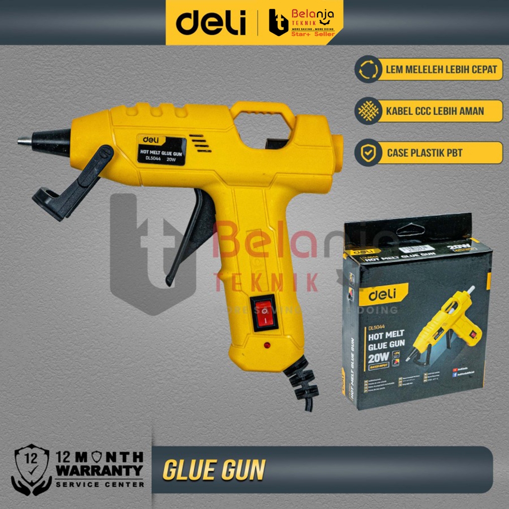 

Deli Hot Melt Glue Gun Lem Tembak 20W 7 mm Glue Gun Pistol Lem Lilin DL5044