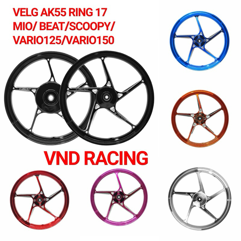 Velg VND AK 55 R17 Vario 125 / Vario 150 Front : 140x17 Rear : 160x17