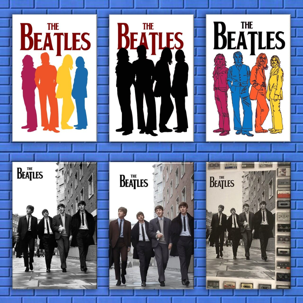 Grup Band Musik THE BEATLES ABBEY ROAD - Hiasan Dinding Poster Bingkai Papan MDF, 20x30 cn0 cm