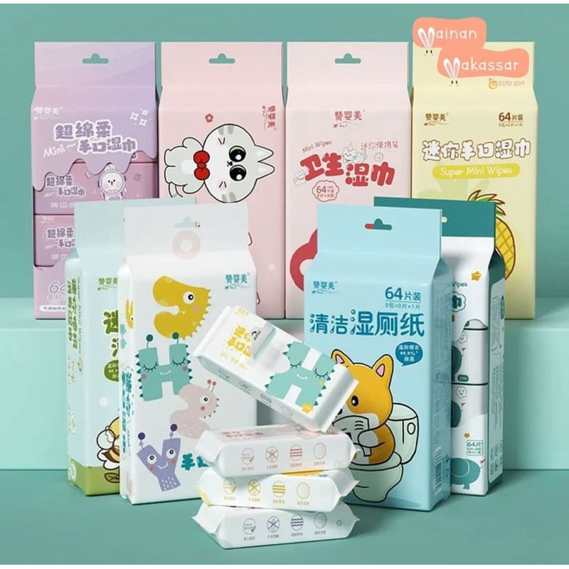 MINI WET TISSUE (SUPER MINI WIPES) TISSUE BASAH