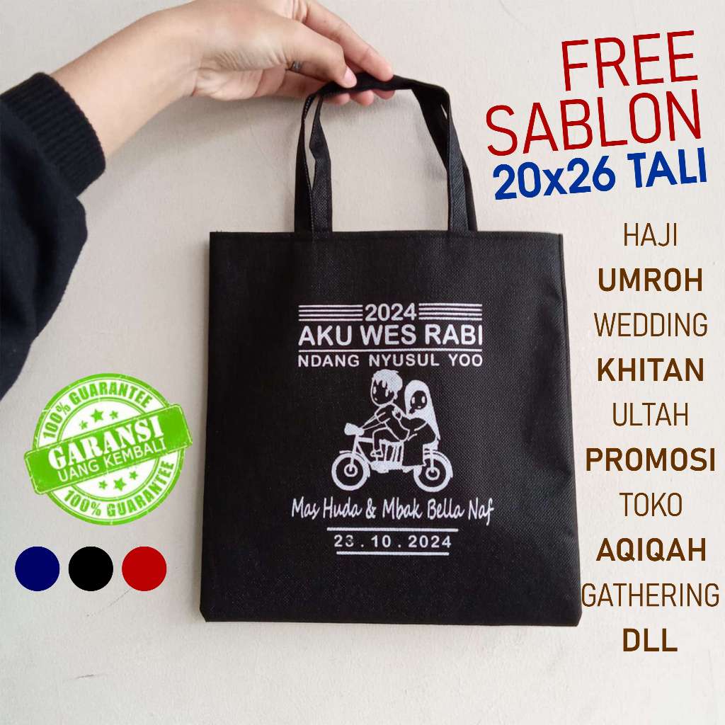 

mamisouv | Tas Hajatan Goodiebag Souvenir Ukuran 25x26 Pernikahan, Aqiqah, Haji Umroh, Ultah, Khitan