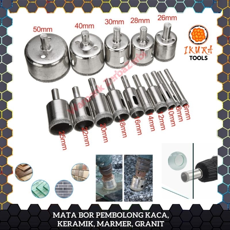 KEPALA MATA BOR INTAN PEMBOLONG PELUBANG GLASS TILE KACA LANTAI CERAMIC KERAMIK TEMBOK MARMER GRANIT