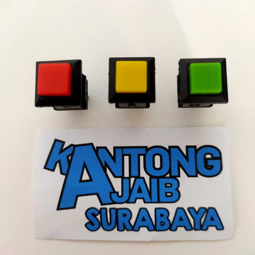 Switch 2pin Push On Kotak 2 Kaki Saklar Persegi 2pin Switch Telolet Push On Button 6093