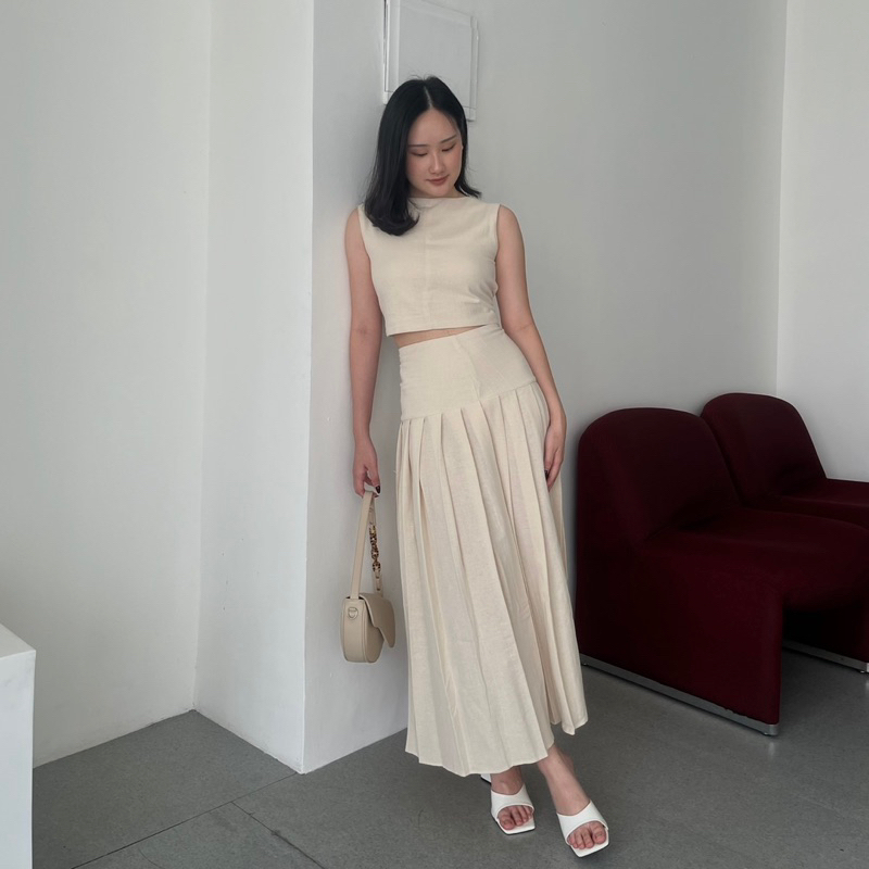 [ Seara ] Nara Set - linen top with long skirt