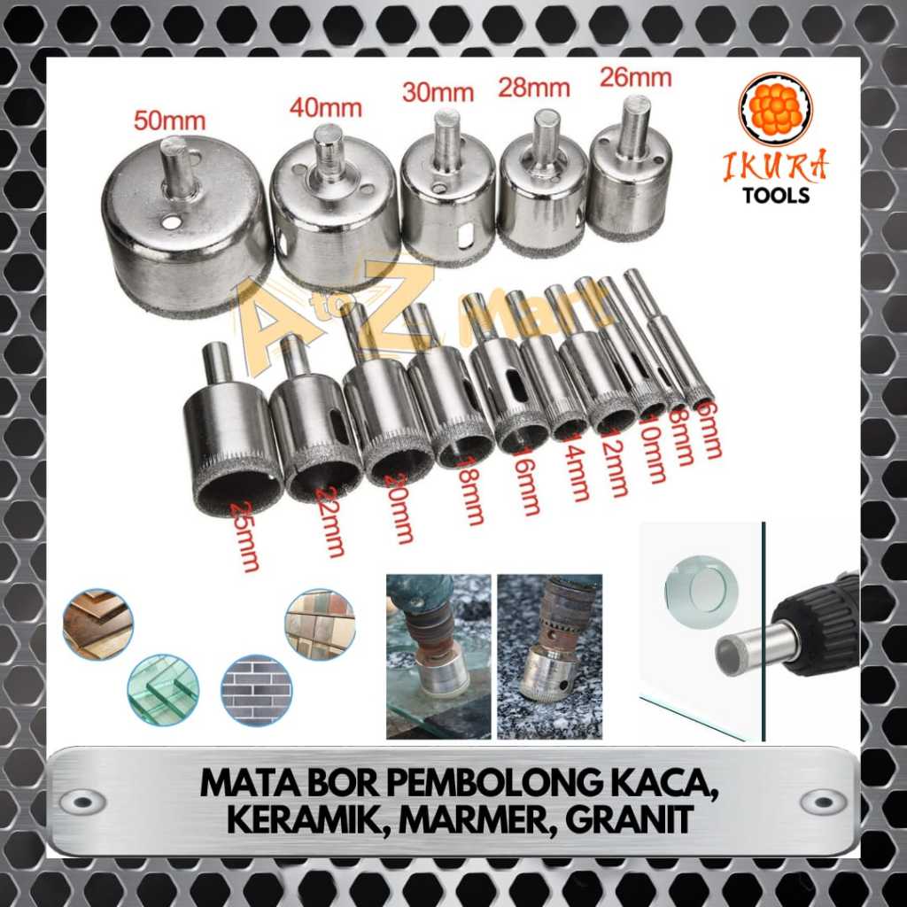 KEPALA MATA BOR INTAN PEMBOLONG PELUBANG GLASS TILE KACA LANTAI CERAMIC KERAMIK TEMBOK MARMER GRANIT