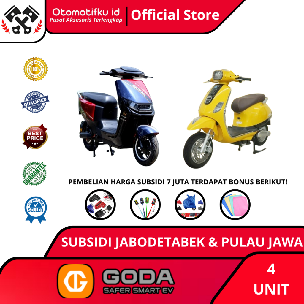 OTOMOTIFKU - MOTOR LISTRIK GODA RAPTOR 220 & GODA LION 200 DAPAT FREE BONUS SETIAP PEMBELIAN MOTOR S