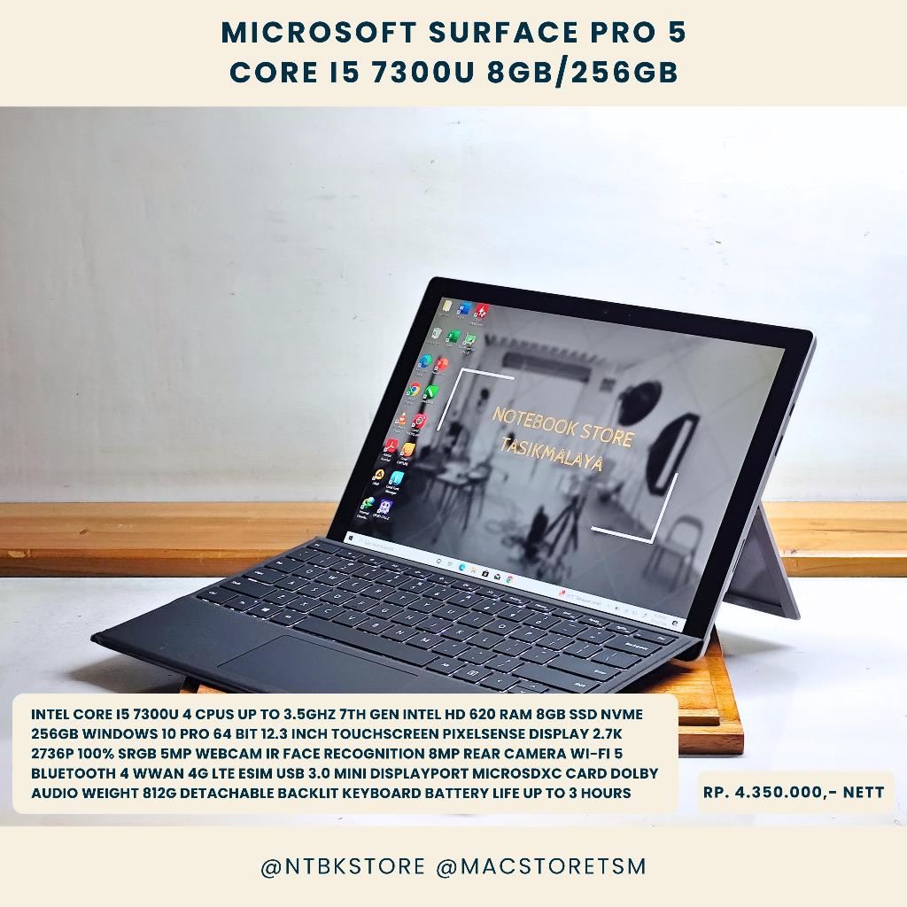 Microsoft Surface Pro 5 Tablet Windows Core i5 7300U Gen 7 8GB 256GB