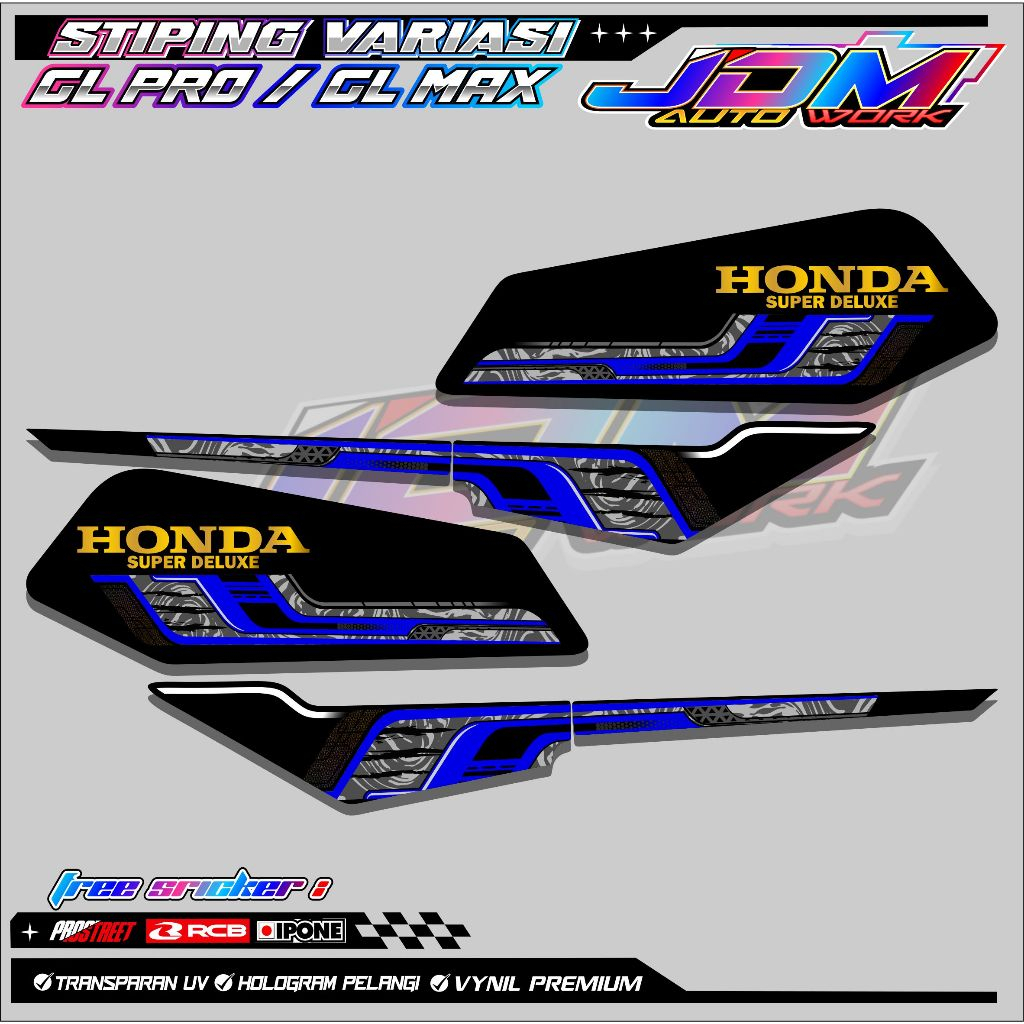 STRIPING VARIASI HONDA GL PRO - GL MAX / STICKER LIST VARIASI MOTOR GL PRO - GL MAX