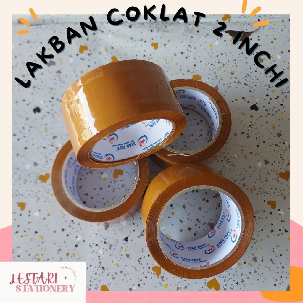 

Lakban Coklat Star 2 Inchi | Isolasi coklat 2 Inchi | Lakban OPP Star | Lestari Stationery