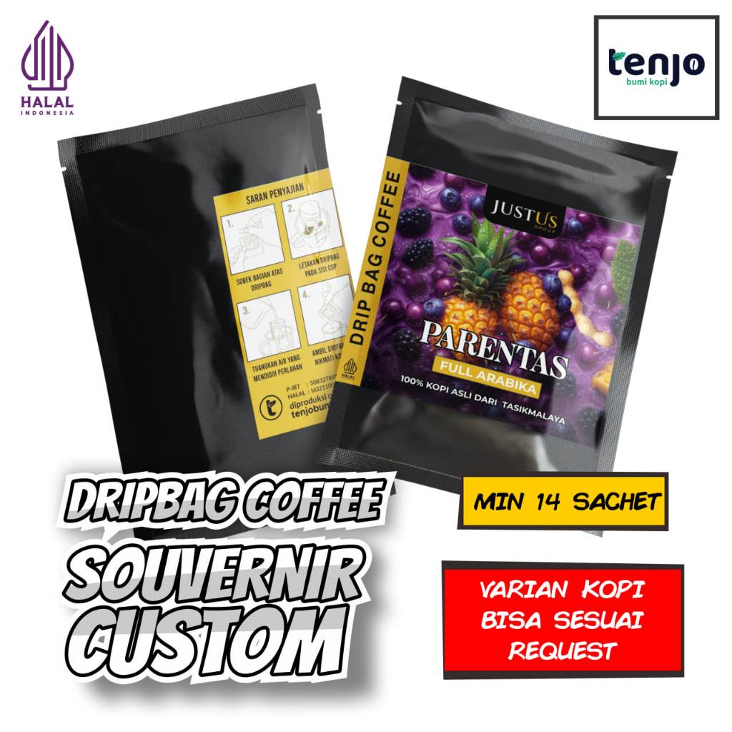 

SOUVENIR KUSTOM COFFEE SACHET DRIPBAG - DESAIN SENDIRI