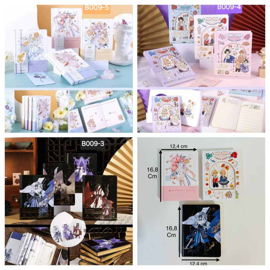 

Buku Agenda Motif Hard Cover Kartun Keren Premium Notebook Buku Catatan