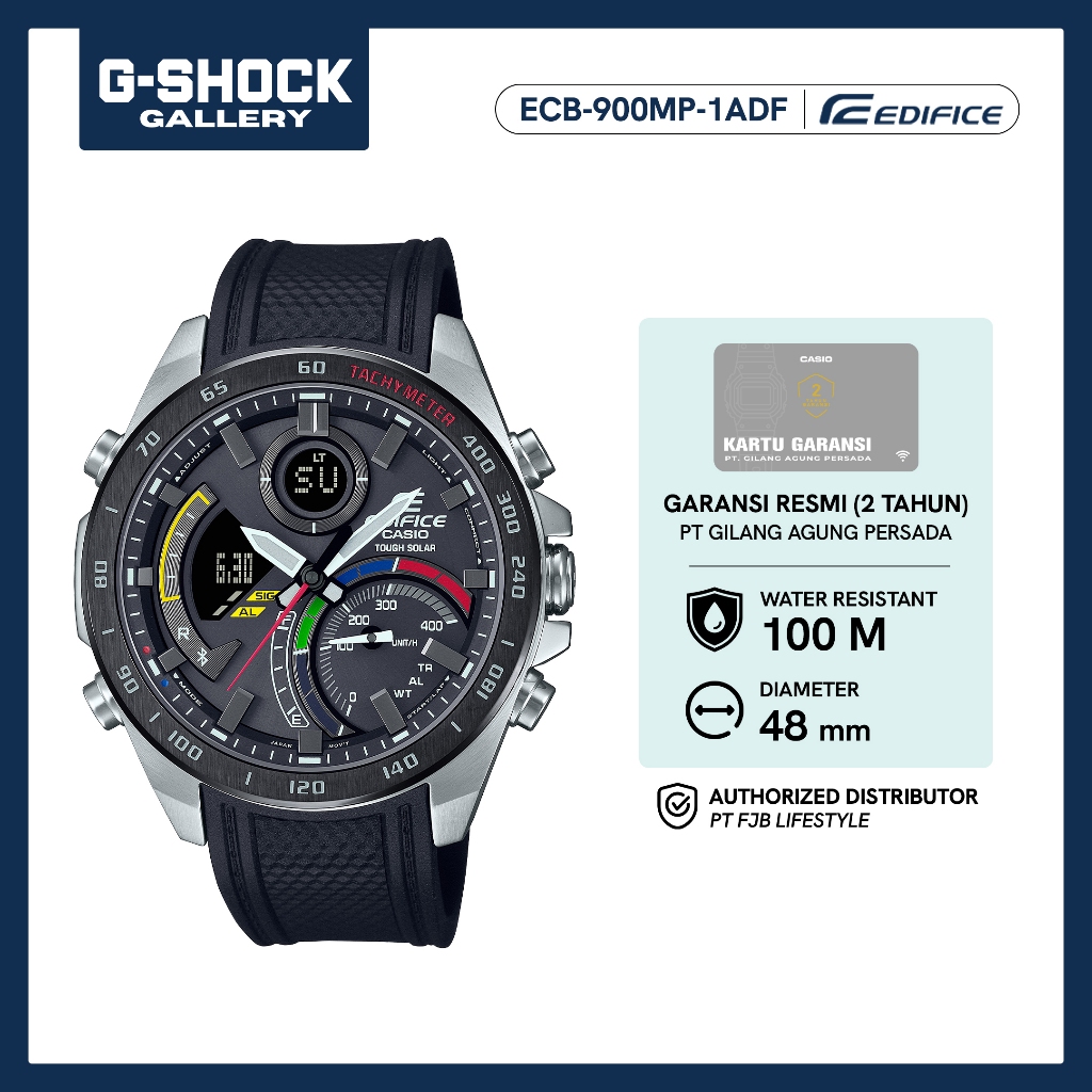 Casio Jam Tangan Pria Edifice Original ECB-900MP-1ADF Analog Digital