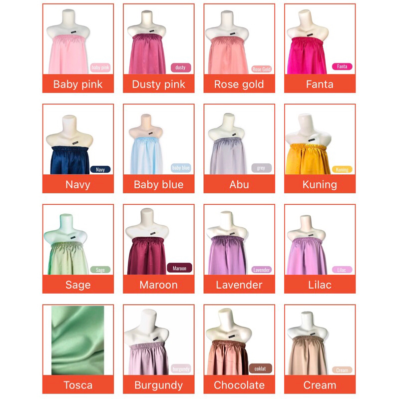 Kain kemben pendek spa Kemben Salon Spa Polos Pendek Bahan SATIN /Kemben Facial Creambath Kemben spa