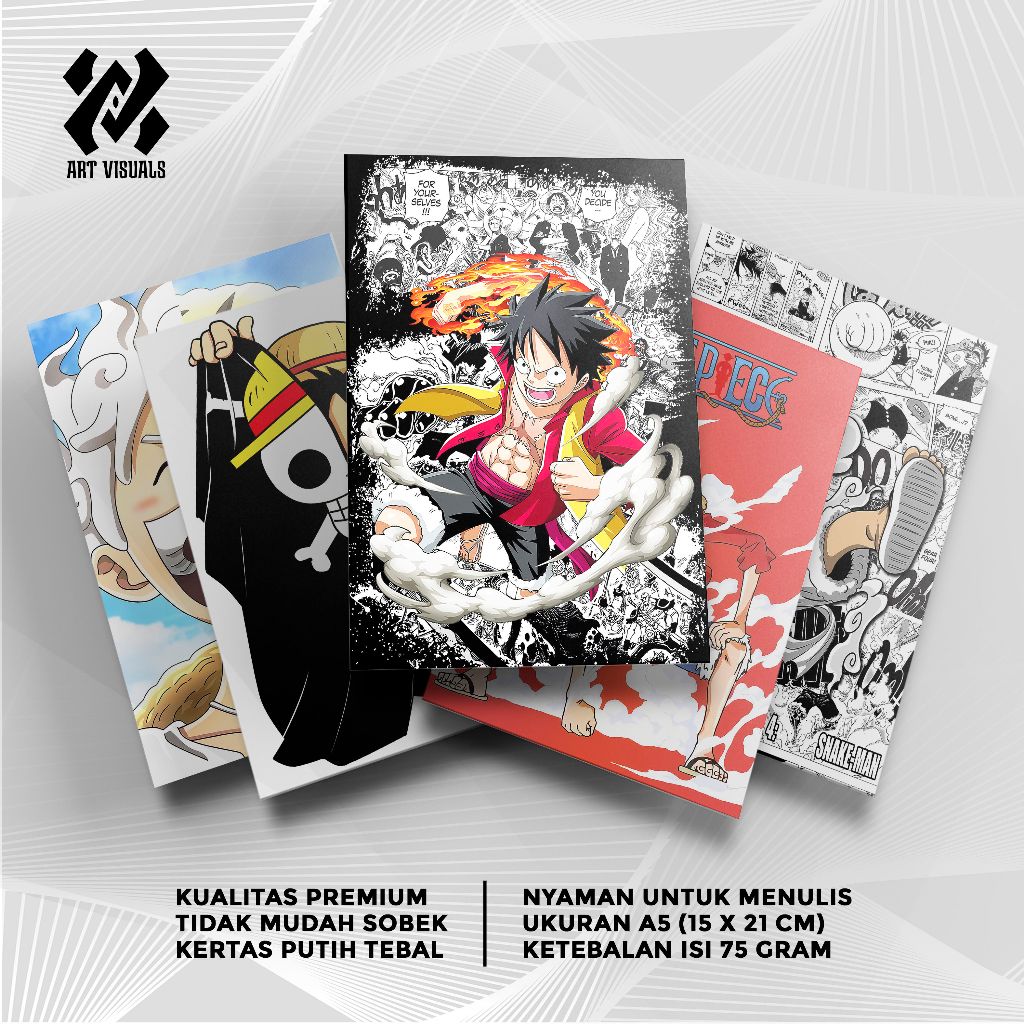 

Buku Tulis Custom Tema Anime Luffy One Piece Terlengkap Termurah Model Bebas Pilih Foto / Buku Tulis Sekolah / Buku Catatan