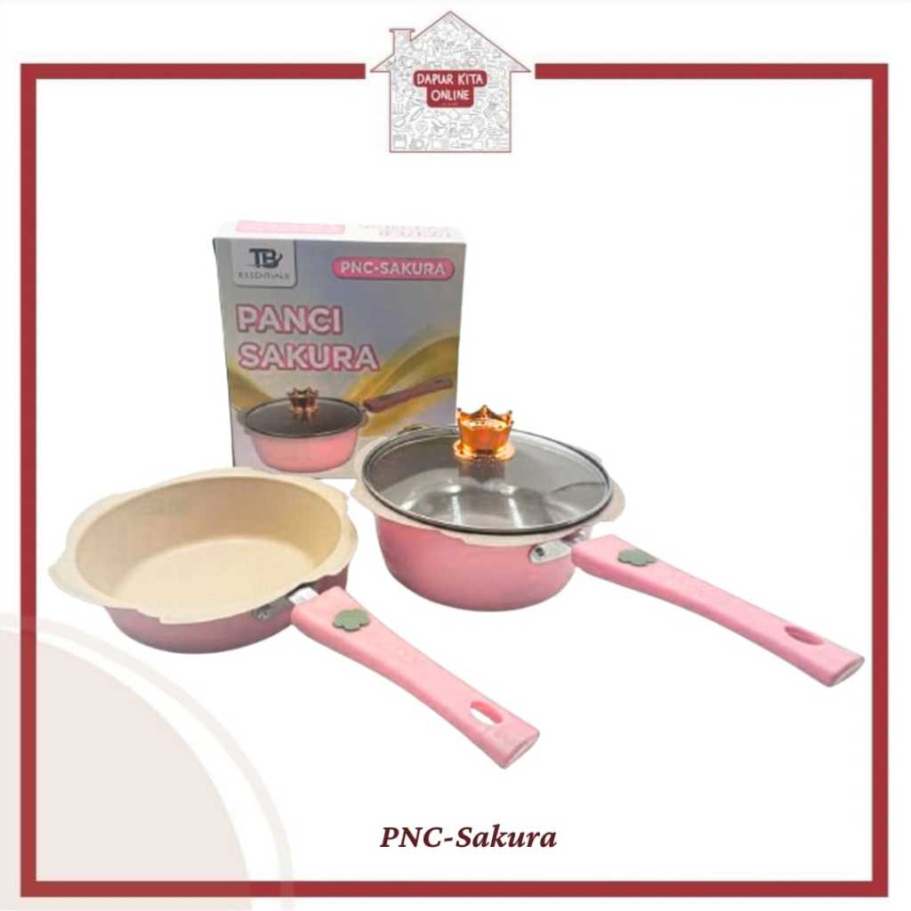 FRYPAN MILK PAN WARNA / PANCI SAKURA / TEFLON SET (ISI 2 PCS) SERBAGUNA ANTI LENGKET / TEFLON SET
