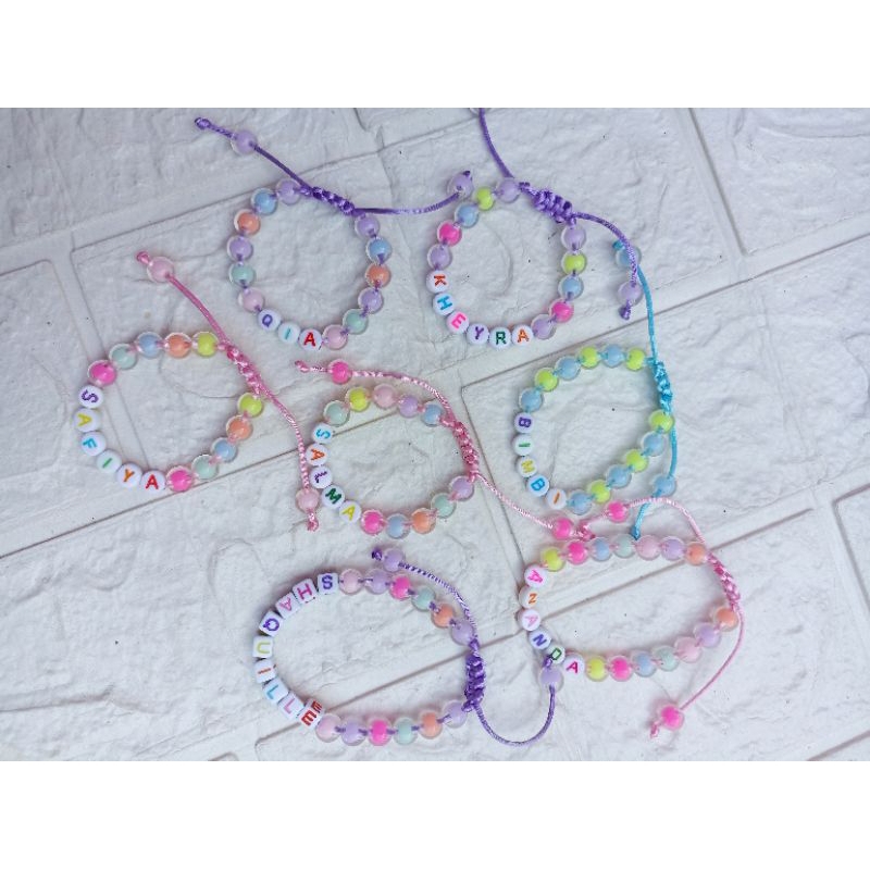 Gelang Tali Anak / Gelang Custom Nama / Gelang Tali Max 7huruf