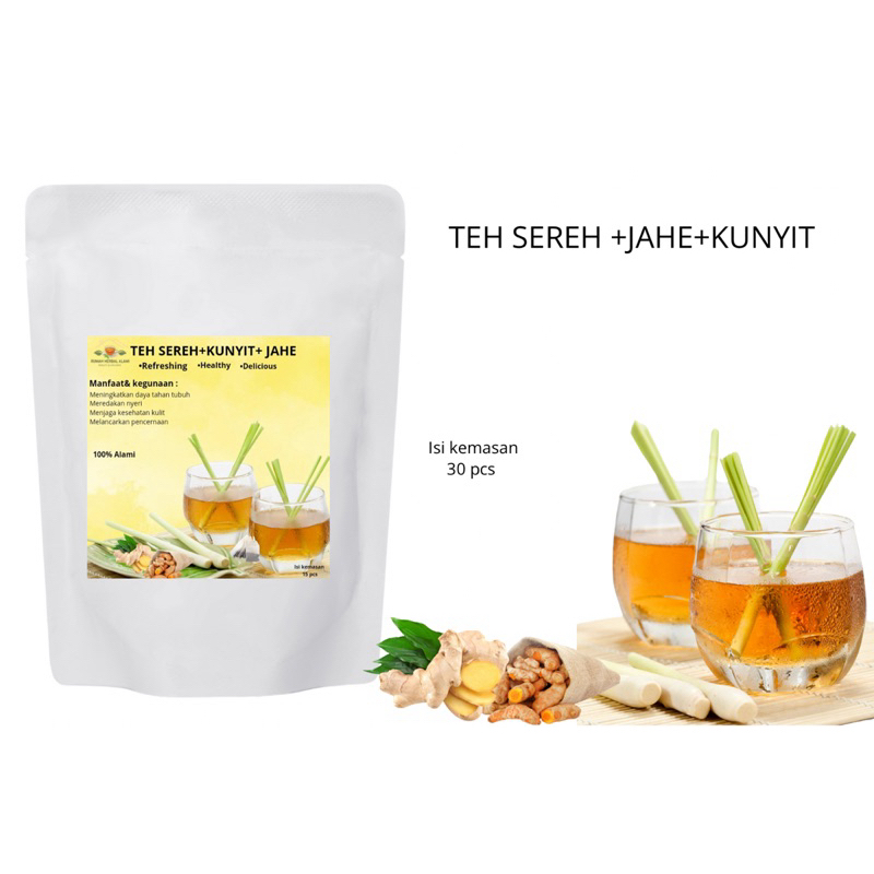 

TEH SEREH+JAHE+KUNYIT isi 30pcs