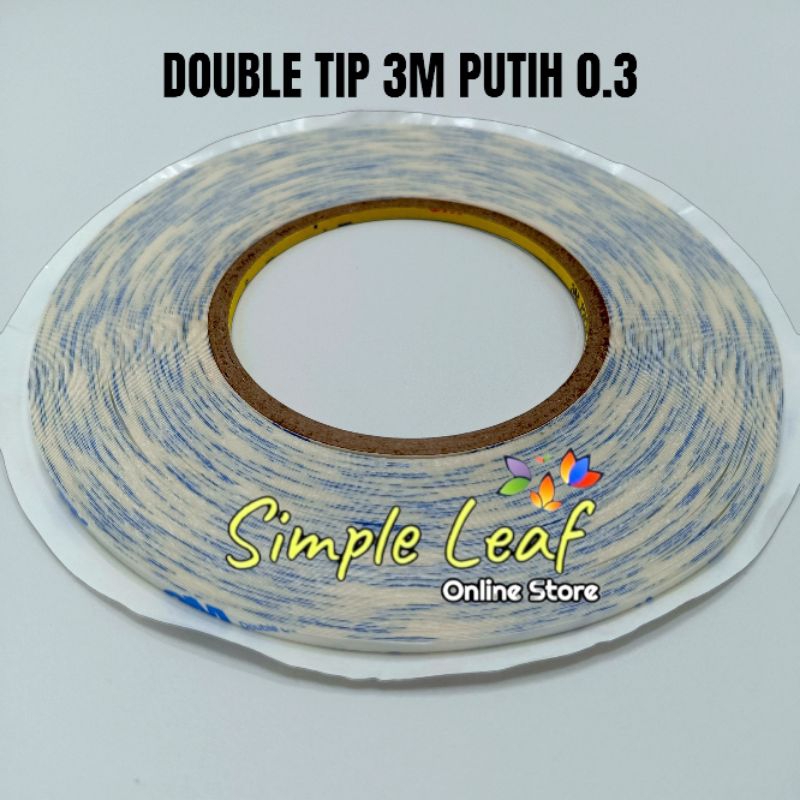 

Double Tape / Dobel Tip 3M Putih 0.3