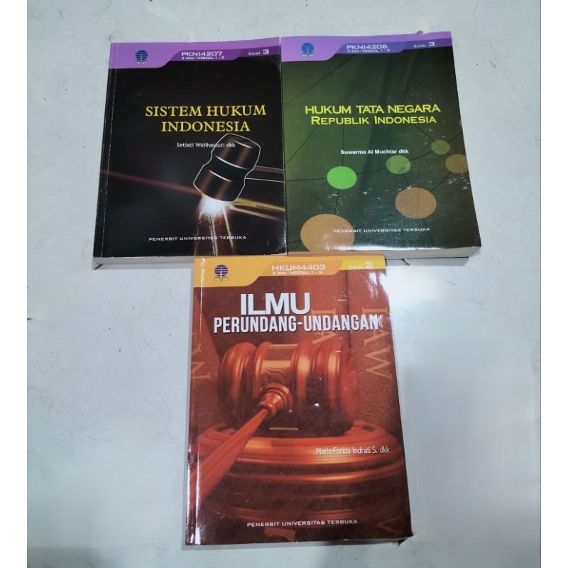 [ORIGINAL] BUKU HUKUM /  BUKU UT UNIVERSITAS TERBUKA / HUKUM TATA NEGARA / SISTEM HUKUM INDONESIA / 