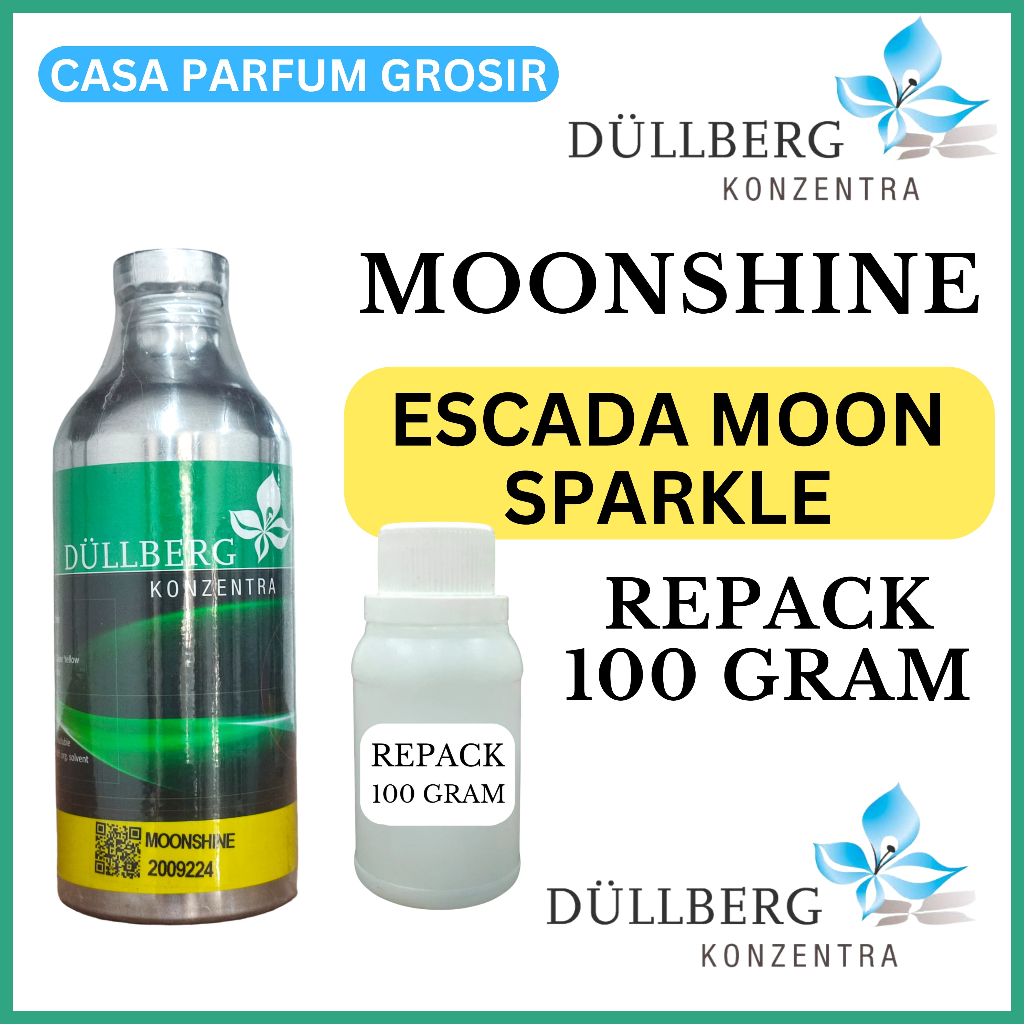 (REPACK 100 GR) MOONSHINE BY DULLBERG KEMASAN REPACK 100 GRAM.SEARAH ESCADA MOON SPARKLE BIBIT PARFU