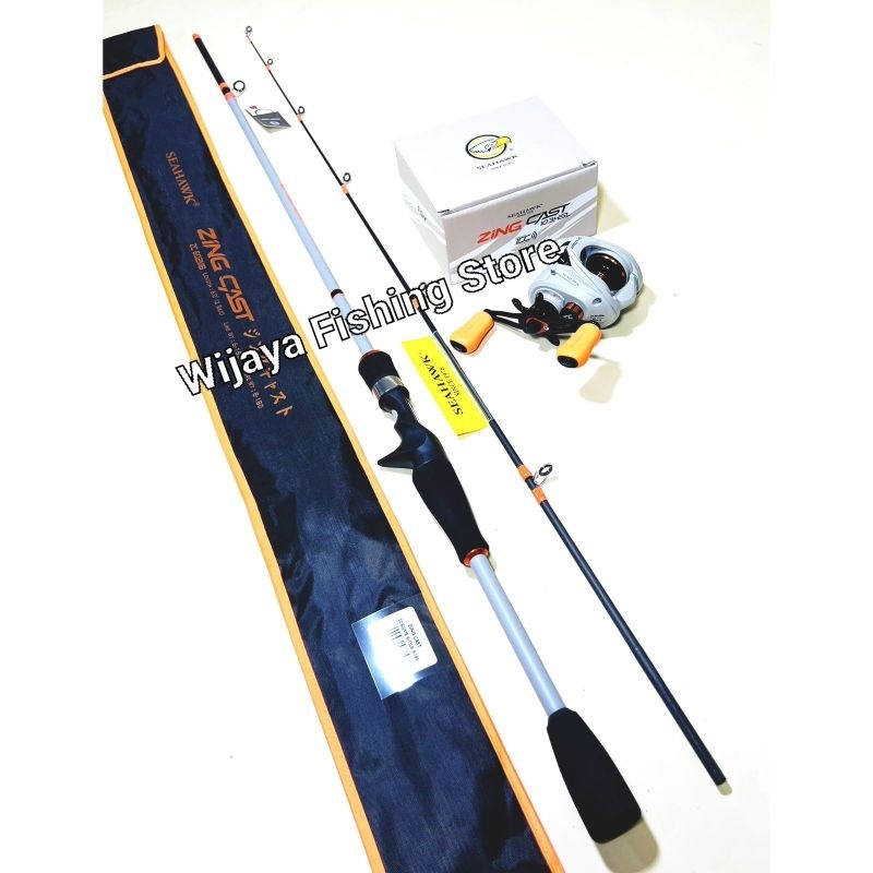 Set Pancing BC Casting Joran dan Reel Seahawk Zing Cast 180 198