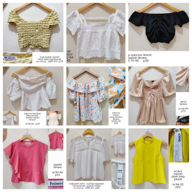 baju wanita Sabrina jumbo size big size blouse wanita premium jumbo baju wanita fashion