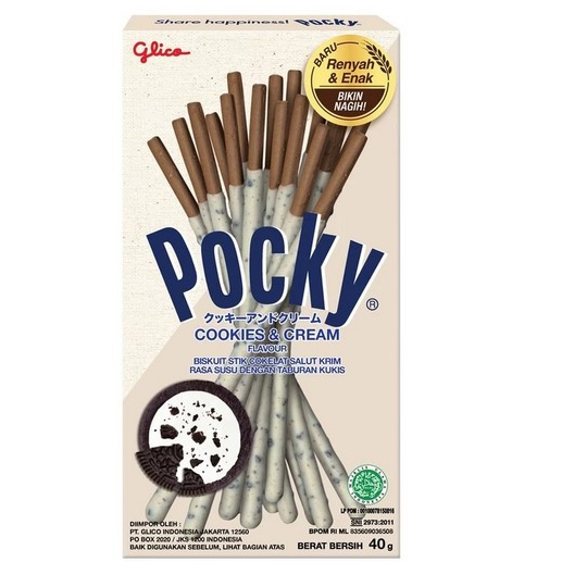 

GLICO POCKY COOKIES & CREAM 40 GRAM