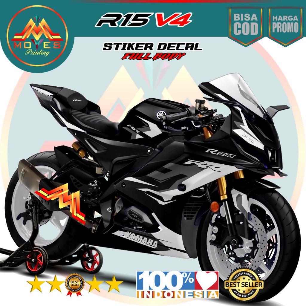 ( PROMO ) Decal R15 V4 Full Body - Stiker R15 V4 Full Body - Striping R15 Full Body Motip RR Aksesor
