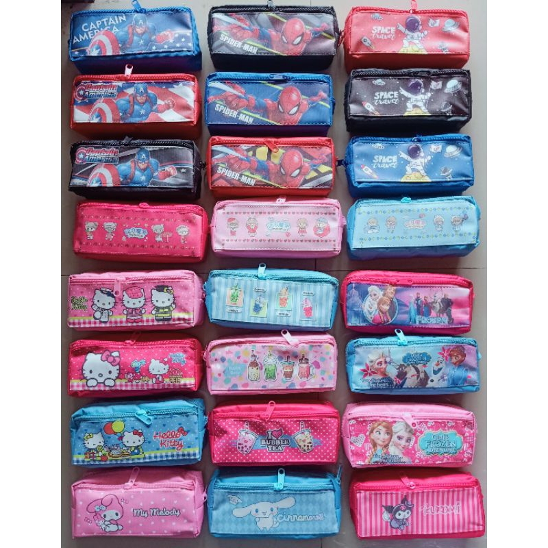 

Tempat pensil 2 resleting || kotak pensil || tepak saku resleting 2 cocok buat hadiah atau souvenir bahan kain kanvas