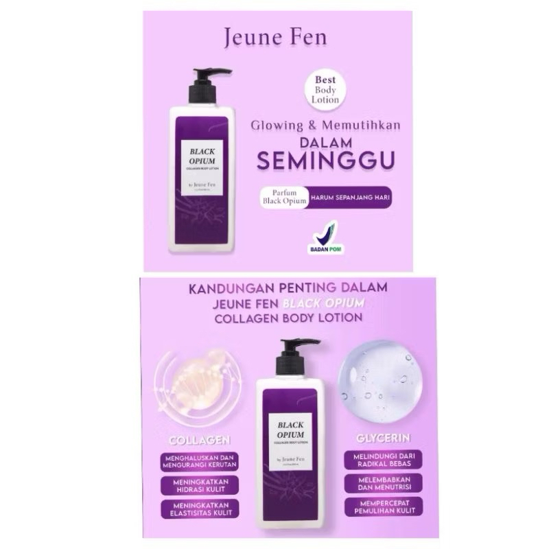BPOM JEUNE FEN body lotion dan body wash 400ml