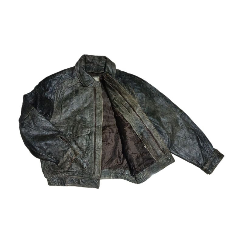 Jaket bomber kulit vintage LD 108
