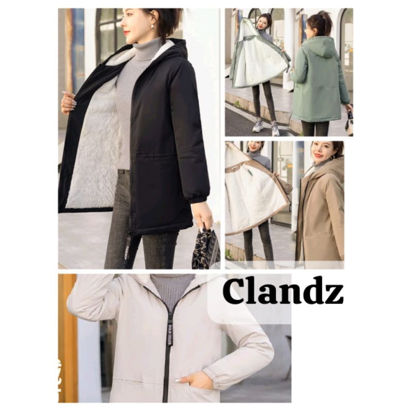 jaket bulu wanita/jaket mantel wanita musim dingin